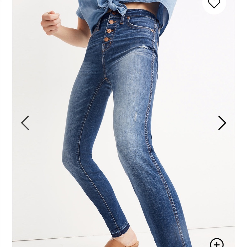 Madewell High Rise Skinny Ankle Jeans, 23 fits 24